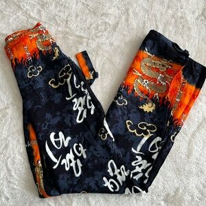 NWOT Asian Dragon Maxi Wrap Skirt One Size